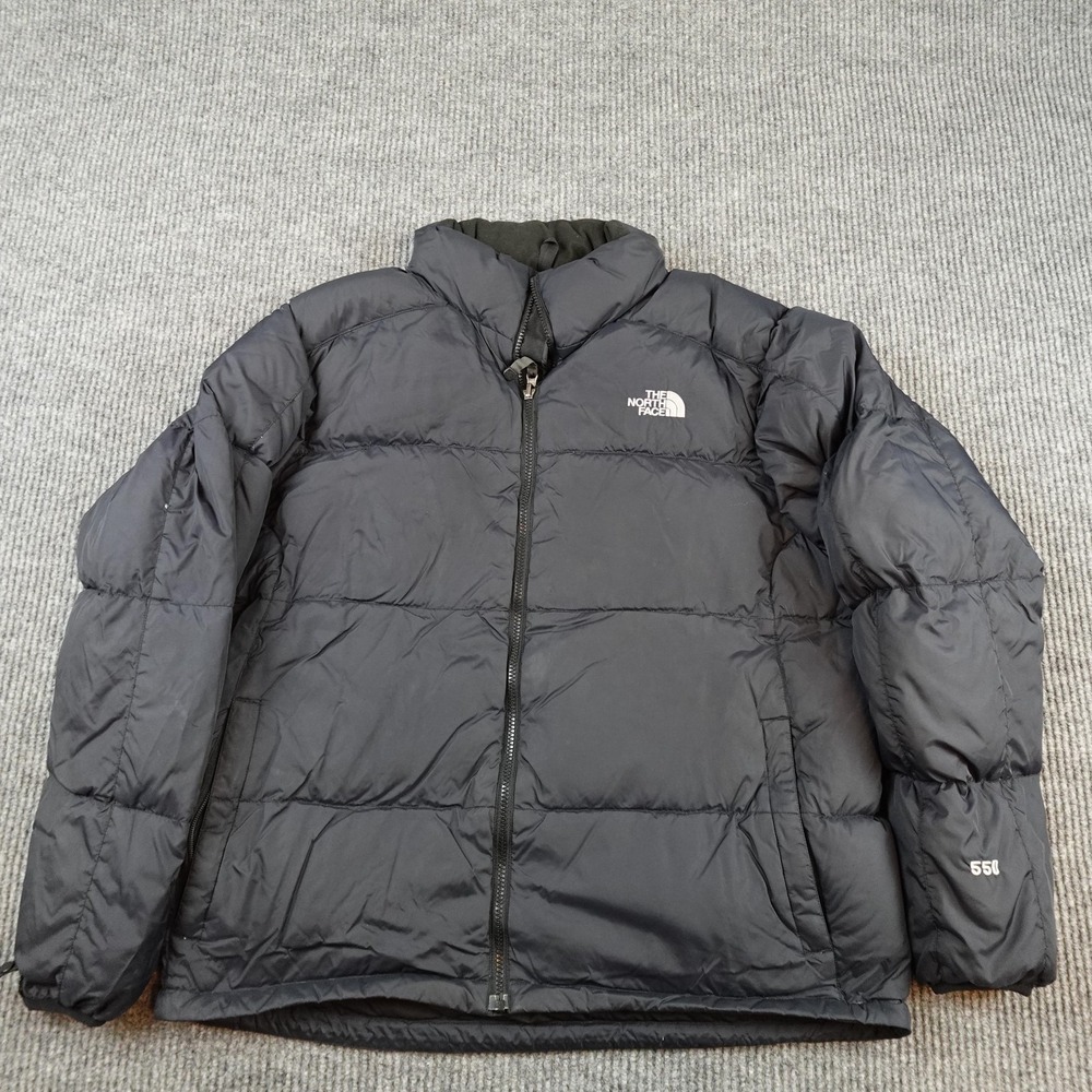 The North Face Jacket Mens Large Black Down Puffer 550 Full Zip Winter Outdoor